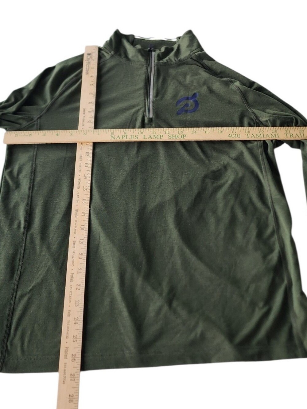 Peloton Olive Green Quarter-Zip Performance Top - Picture 9 of 12